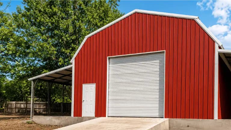 26x35x10 Gambrel Barn — 26'W x 35'L metal building from Get Carports