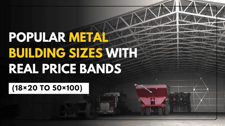 Popular Metal Building Sizes With Real Price Bands (18×20 to 50×100) — Get Carports blog