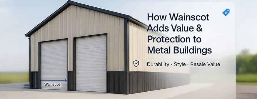 How Wainscot Adds Value and Protection to Metal Buildings — Get Carports blog