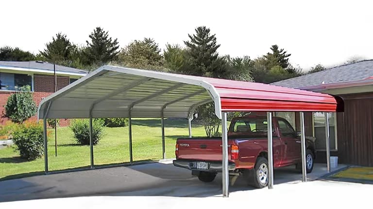 12x21x6 Regular Style Carport — 12'W x 21'L metal building from Get Carports