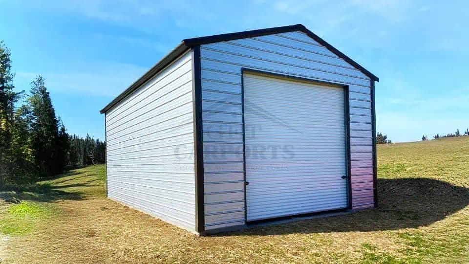16x40x11 One Car Garage — 16'W x 40'L metal building from Get Carports
