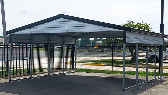 18x20x7 Metal Carport — 18'W x 20'L metal building from Get Carports