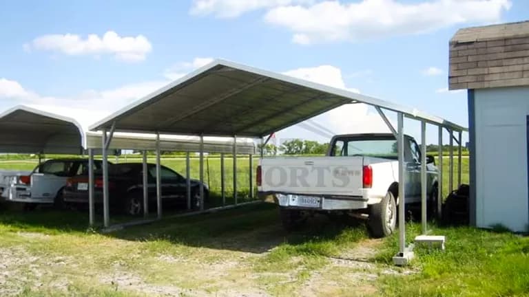 18x20x6 Two Car Carport — 18'W x 20'L metal building from Get Carports