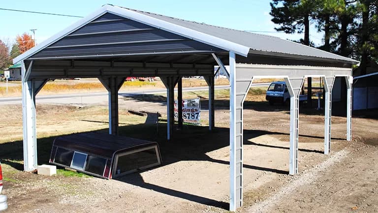 18x30x7 A-Frame Side Entry Carport — 18'W x 30'L metal building from Get Carports