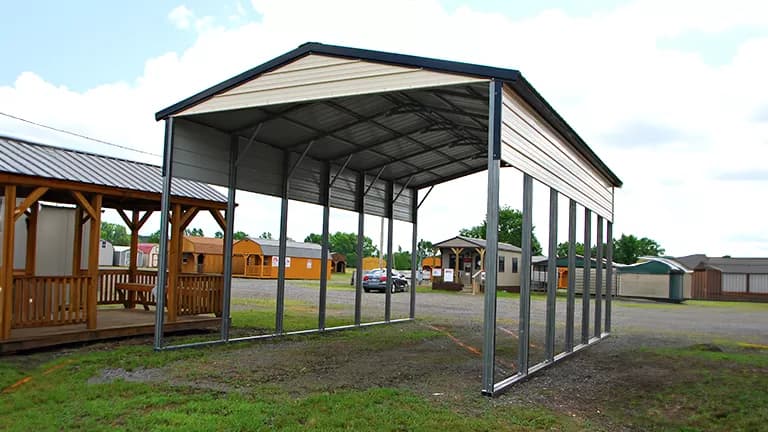 20x30x12 RV Carport with Vertical Roof — 20'W x 30'L metal building from Get Carports
