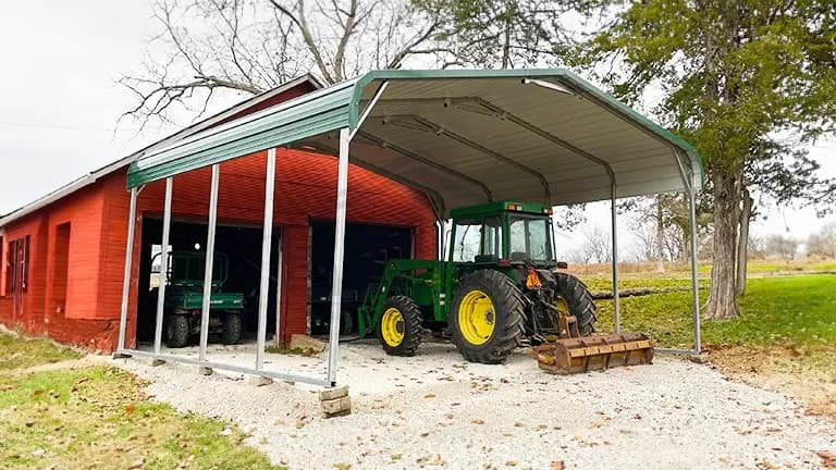 22x20x9 Regular Style Carport — 22'W x 20'L metal building from Get Carports