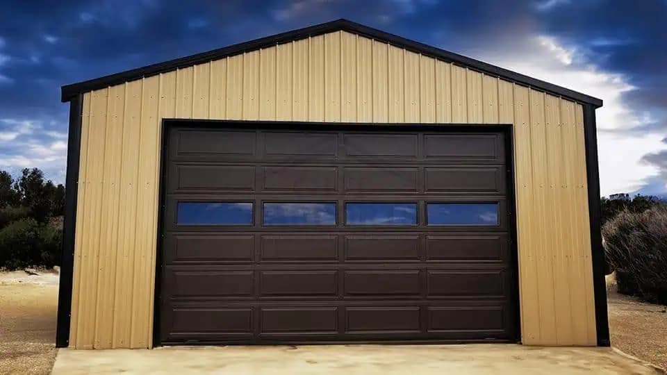 22x40x13 Vertical Roof Garage — 22'W x 40'L metal building from Get Carports