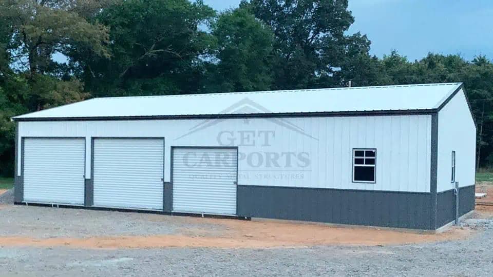 25x55x10 Workshop — 25'W x 55'L metal building from Get Carports