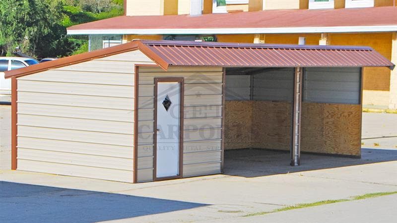 26x12x8 Loafing Shed — 26'W x 12'L metal building from Get Carports