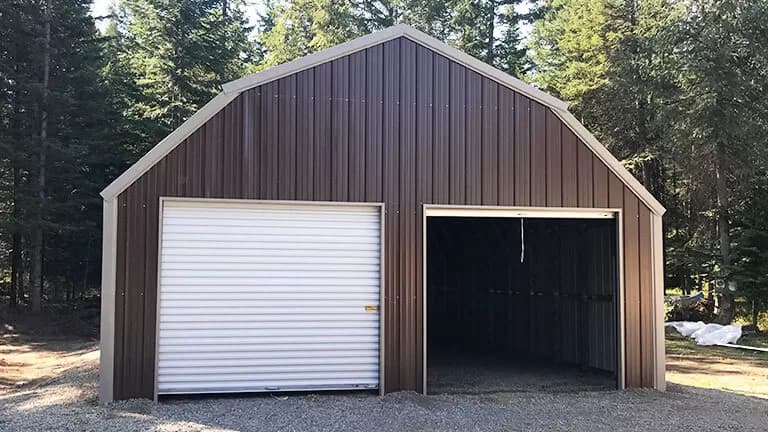 26x35x10 Gambrel Barn — 26'W x 35'L metal building from Get Carports