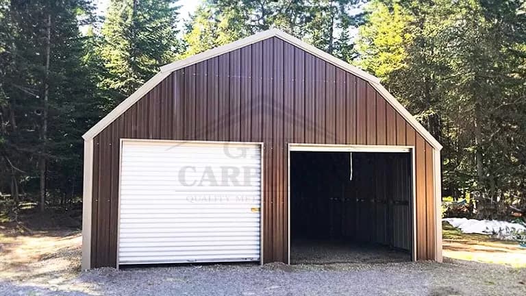 26x45x10 Gambrel Style Barn — 26'W x 45'L metal building from Get Carports