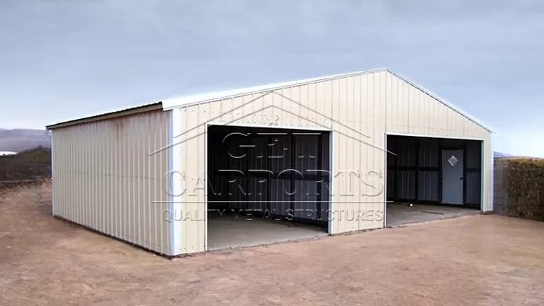 30x35x11 All Vertical Metal Garage — 30'W x 35'L metal building from Get Carports