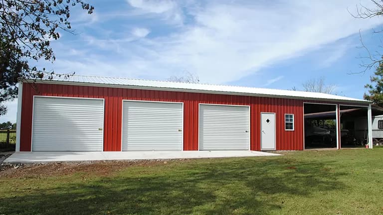 30x70x10 A-Frame Vertical Garage — 30'W x 70'L metal building from Get Carports