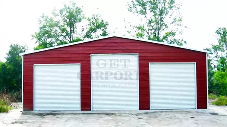 36x40x12 Straight Roof Barn — 36'W x 40'L metal building from Get Carports