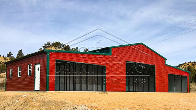70x30x13-11-9 A-Frame Vertical Roof Barn — 70'W x 30'L metal building from Get Carports