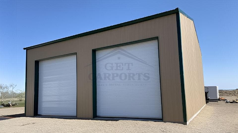 40x40x16 Commercial Metal Building — 40'W x 40'L metal building from Get Carports