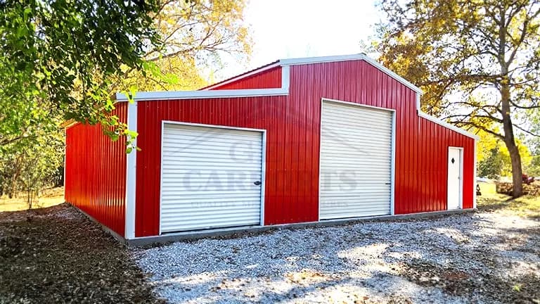 42x30x12 All Vertical Barn — 40'W x 30'L metal building from Get Carports