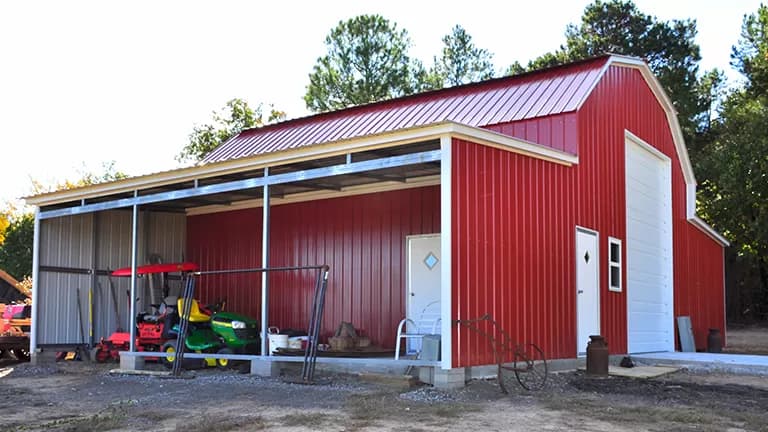 48x30x12-10 Gambrel Barn — 48'W x 30'L metal building from Get Carports