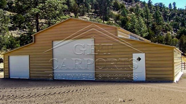 44x36x12 A-Frame Barn — 44'W x 36'L metal building from Get Carports