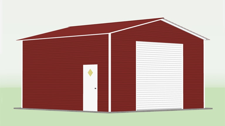 Metal Garages - 3D render